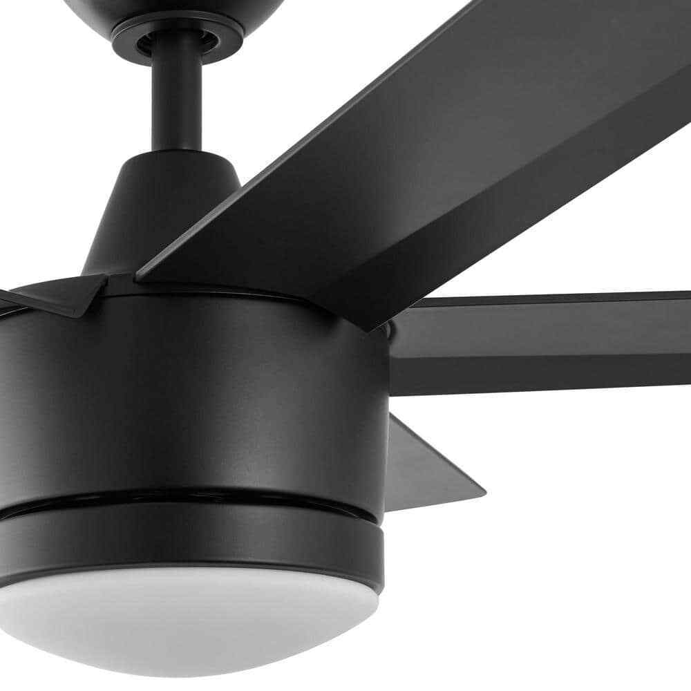 Home Decorators Merwry 48 in. LED Indoor Black Ceiling Fan w/ Light Remote