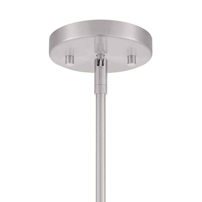 Home Decorators Hubley 1-Light Triangular Brushed Nickel Mini Pendant Light