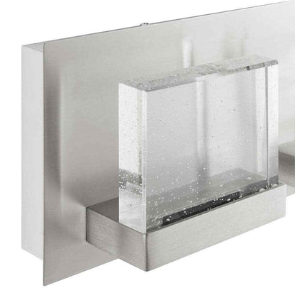 Home Decorators Alberson Brushed Nickel Integrated LED Bathroom Vanity Light Bar