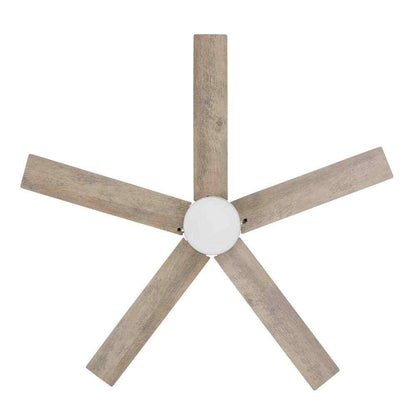 Hampton Bay Caltris 52 in. LED Indoor/Outdoor Brushed Nickel Ceiling Fan