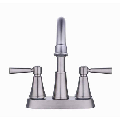 Glacier Bay Melina 4 in. Centerset Double Handle Bathroom Faucet Brushed Nickel