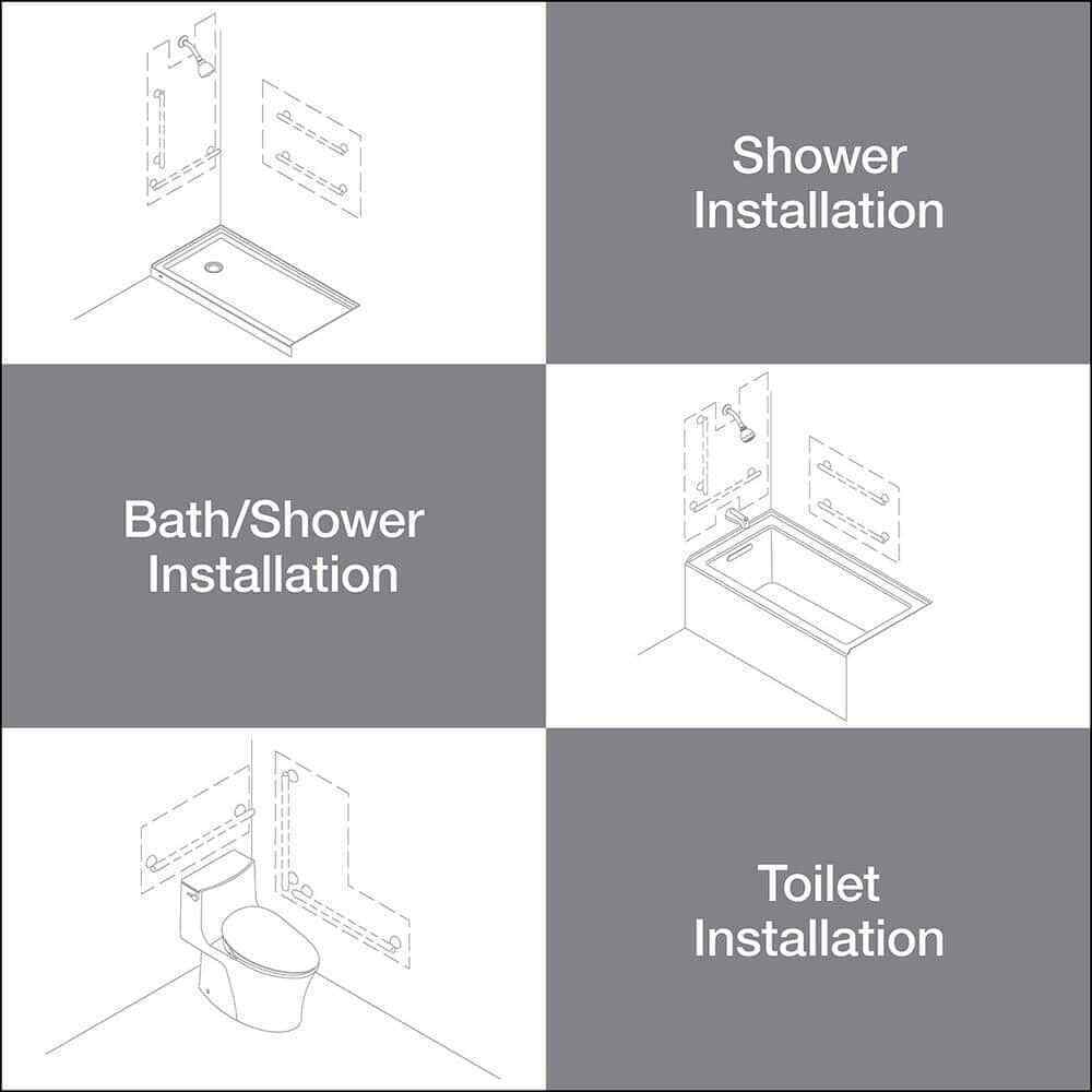KOHLER Rubicon 9 in. Grab Bar in Polished Chrome K-R27240-CP