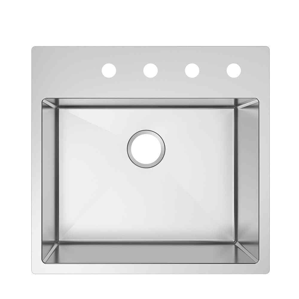 Glacier Bay Professional 23 in Drop-in 16G Stainless Single Bowl Kitchen Sink