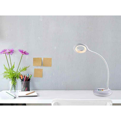 Hampton Bay 19 in. White LED Task Lamp with Color Changing HW-T4419
