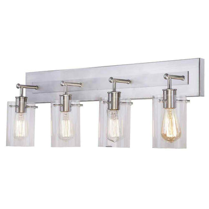 Hampton Bay Regan 29.13 in. 4-Light Brushed Nickel Bathroom Vanity Light