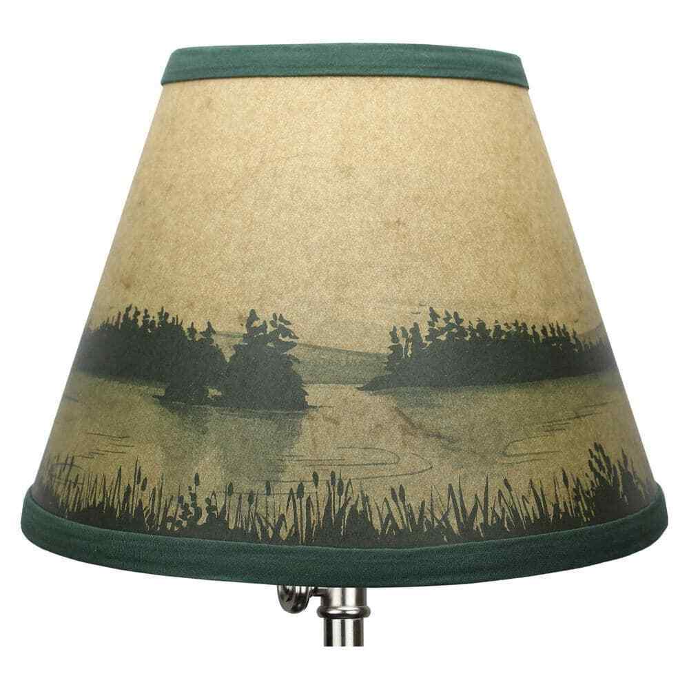 FenchelShades 5 in. Slant Lakescape Empire Lamp Shade