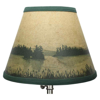 FenchelShades 5 in. Slant Lakescape Empire Lamp Shade