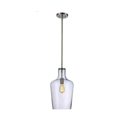 Bel Air Lighting 1-Light Brushed Nickel Hanging Kitchen Pendant Light