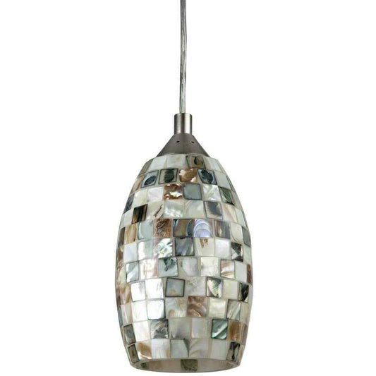 Sunlite Venice Integrated LED Brushed Nickel Dimmable Hanging Pendant Fixture