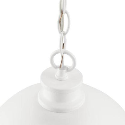 Hampton Bay Tallulah 4-Light White Pendant Hanging Dome Kitchen Pendant Lighting