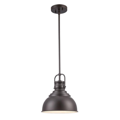 Home Decorators Collection 10 in. 1-Light Bronze Hanging Kitchen Pendant Light