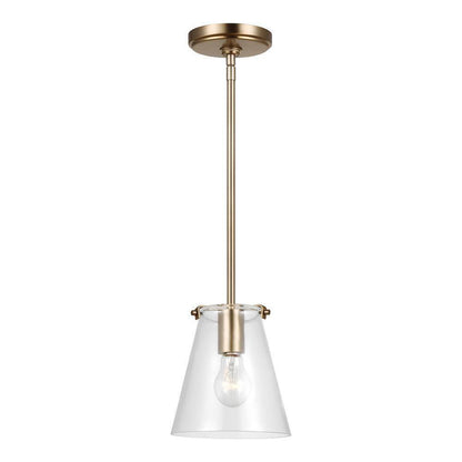 Generation Lighting Blaine 1-Light Satin Brass Hanging Pendant
