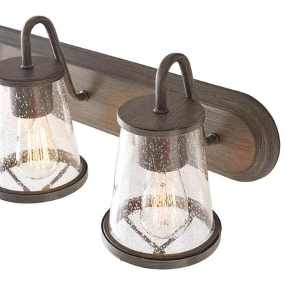 Home Decorators Georgina 24 in. 3-light Weathered Iron Industrial Indoor Vanity