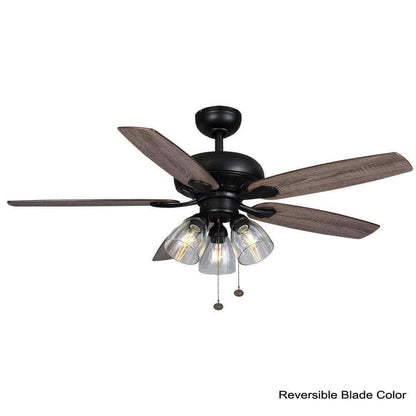 Hampton Bay Rockport 52 in. LED Matte Black Ceiling Fan 91854