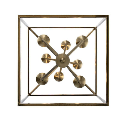 Home Decorators Weyburn 8-Light Brushed Brass Farmhouse Chandelier Light Fixture