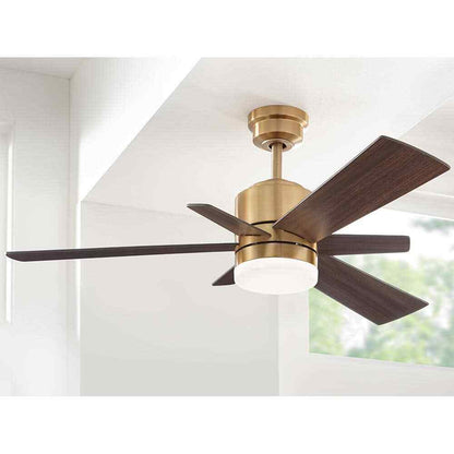 Home Decorators Hexton 52 in. Indoor LED Brushed Gold Ceiling Fan