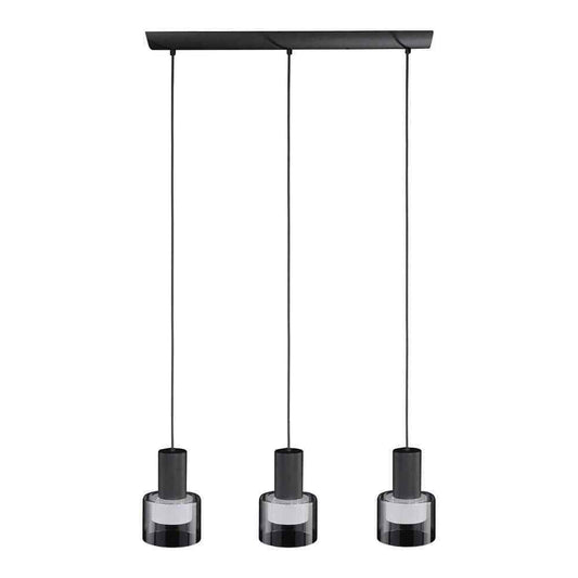 Eglo Molineros 28 in. W x 8.2 in. H 3-Light Black Kitchen Island Pendant