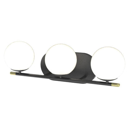 Progress Lighting Hartnett 8 in. 3-Light Matte Black Vanity Light