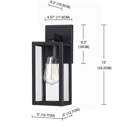 Hukoro Martin 1-Light Black Outdoor Wall Lantern Sconces 2-Pack F87702-BK
