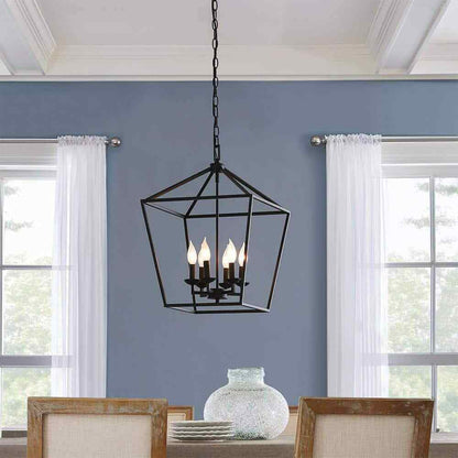 Home Decorators Weyburn 6-Light Bronze Farmhouse Chandelier Light Fixture