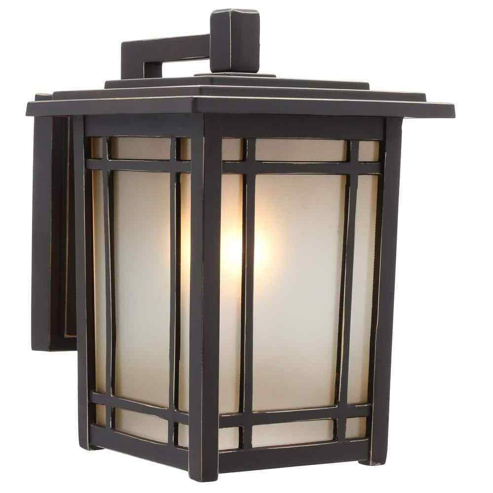 Home Decorators Port Oxford 1-Light Oil Rubbed Chestnut Outdoor Wall  Sconce