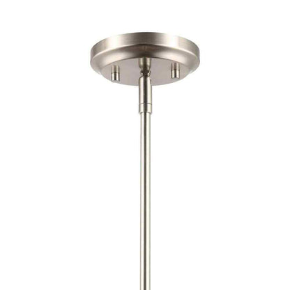 Light Society Montreal 1-Light Clear/Satin Nickel Pendant with Glass Shade
