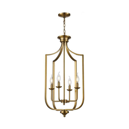 Bel Air Lighting Hillcrest 16 in. 4-Light Antique Gold Hanging Kitchen Light