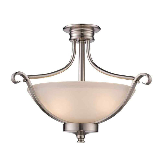 Ballard 2-Light Brushed Nickel Semi-Flush Mount Ceiling Light Fixture