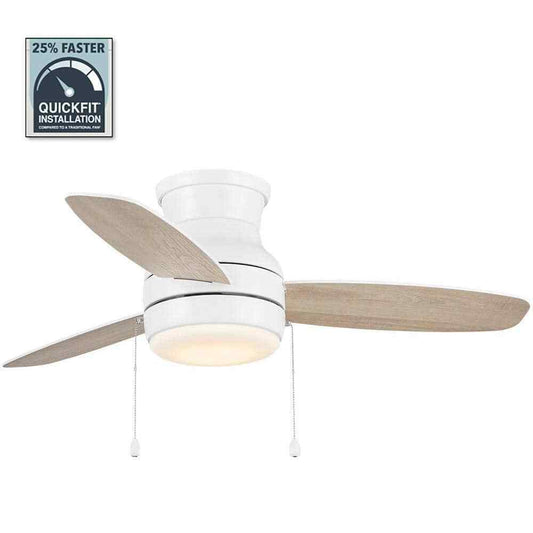 Hampton Bay Ashby Park 44 in. White Color Changing Integrated LED Ceiling Fan