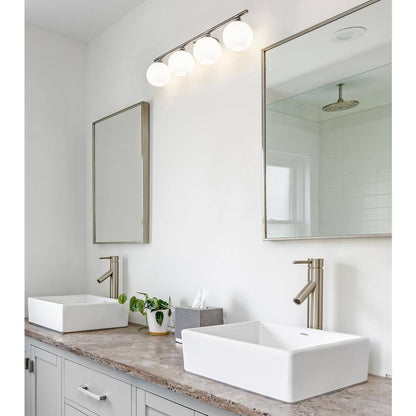 Neoma 30 in. 4 Light Brushed Nickel Vanity Light w/ Opal Etched Glass Shade