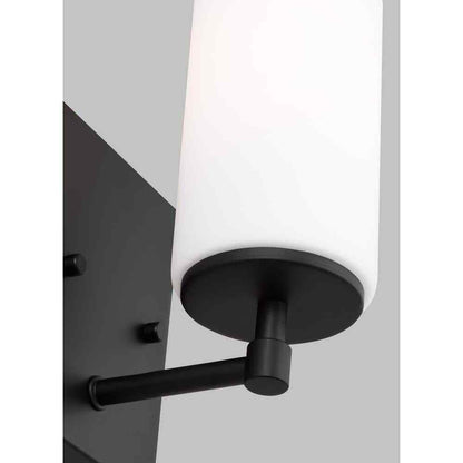 Generation Lighting Alturas 4.375 in. 1-Light Modern Midnight Black Wall Sconce