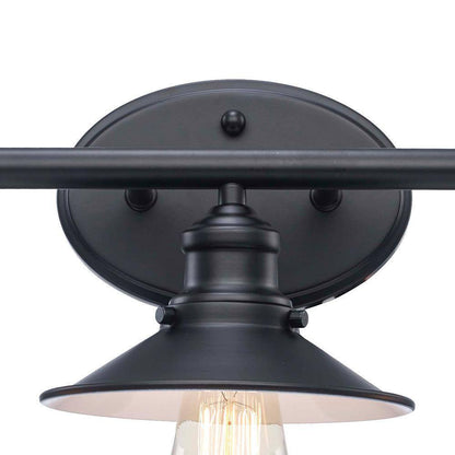 Hampton Bay Glenhurst 25 in. 3-Light Farmhouse Black Bathroom Vanity Light