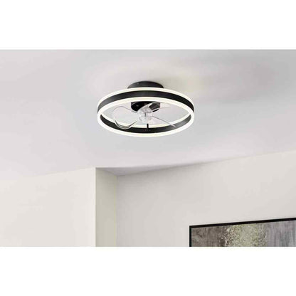 Hampton Bay Preen 20 in. Integrated LED CCT Indoor Ceiling Fan Black 45071-010