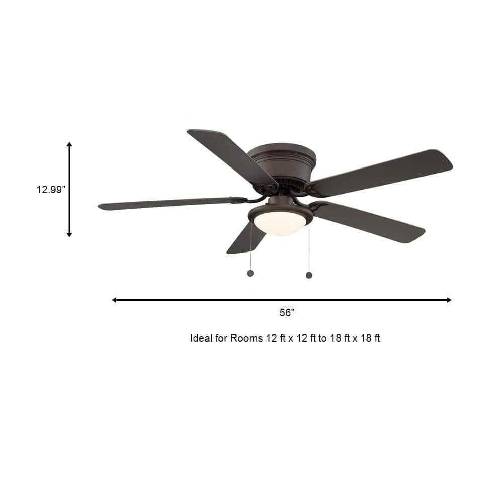 Hugger 56 in. LED Espresso Bronze Ceiling Fan