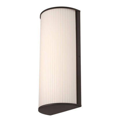 GLUCKSTEINELEMENTS Massey LED Large Outdoor Wall Sconce Black Metal 39479-HBCLED