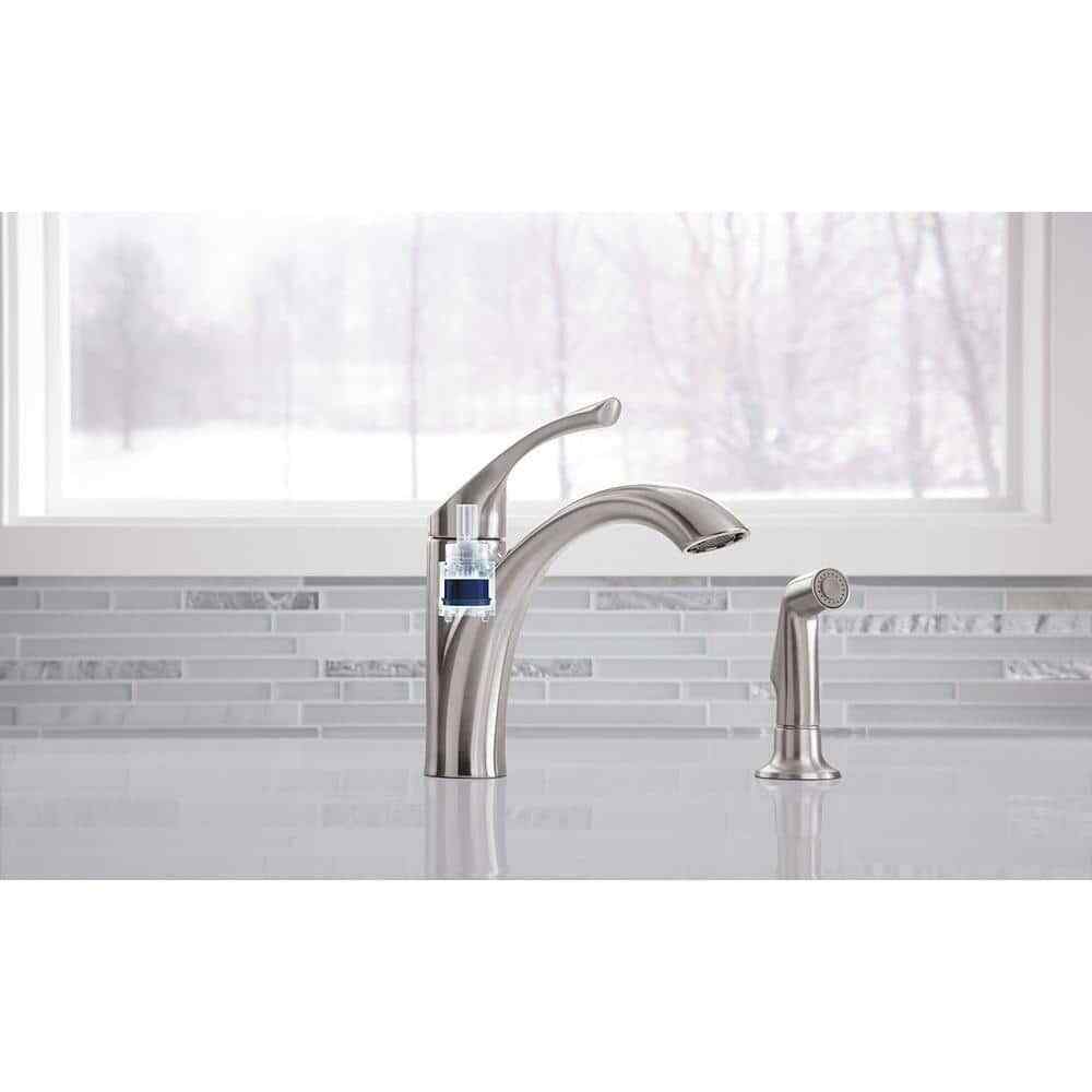 KOHLER Mistos Single-Handle Standard Kitchen Faucet w/ Side Sprayer