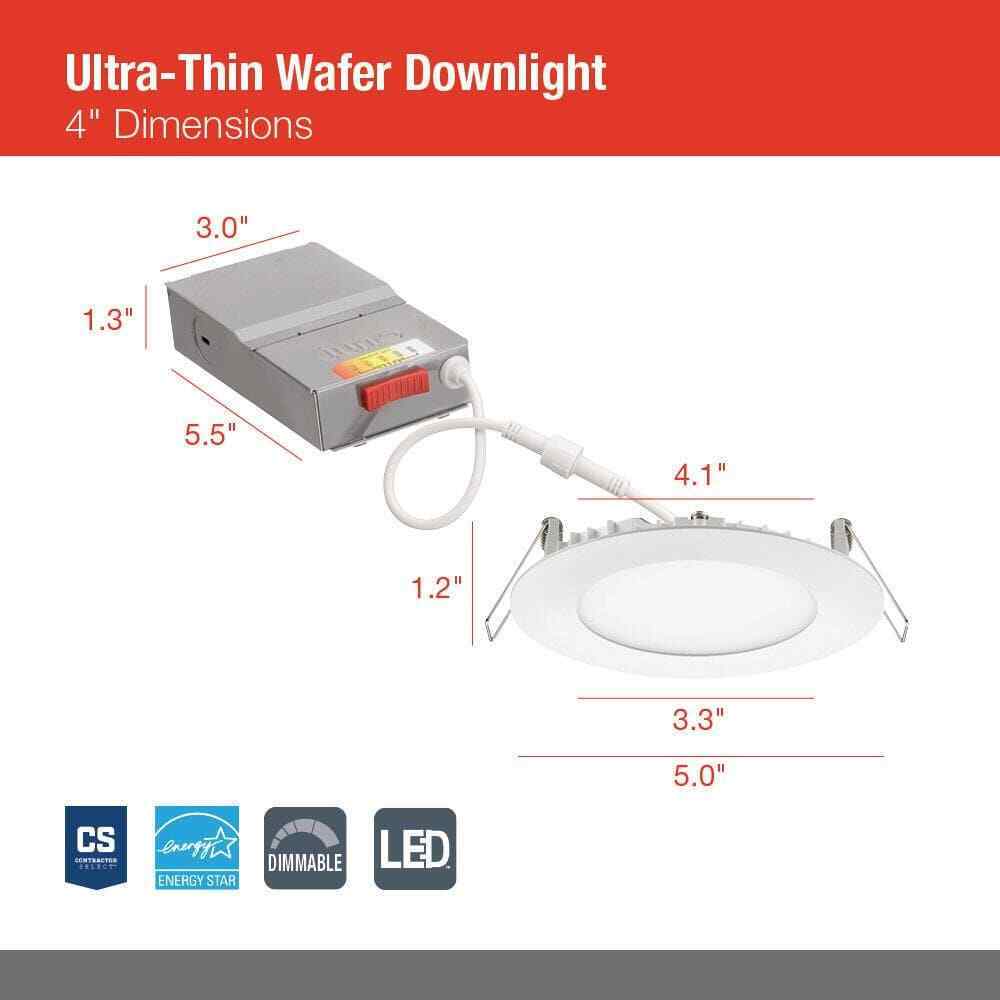 Juno Contractor Select WF4 4 in. CCT Canless LED White Recessed Light  6-Pack