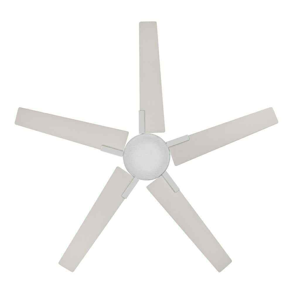 Hampton Bay Esala 52 in. Indoor Chrome Ceiling Fan with LED Light and Remote