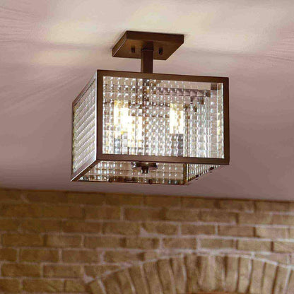 Home Decorators Collection 3-Light Oil-Rubbed Bronze Semi-Flush Mount
