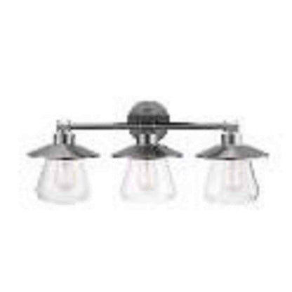 Hampton Bay Northmoore 26 in. 3-Light Brushed Nickel Bathroom Vanity Light