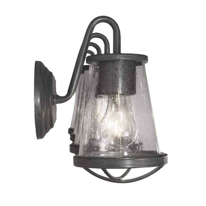 Home Decorators 32 in. Georgina 4-Light Steel Vanity Light w/ Clear Seedy Glass