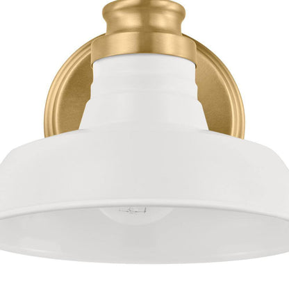 Hampton Bay Elmcroft 7.63 in. 1-light Brushed Gold Farmhouse Indoor Wall Sconce