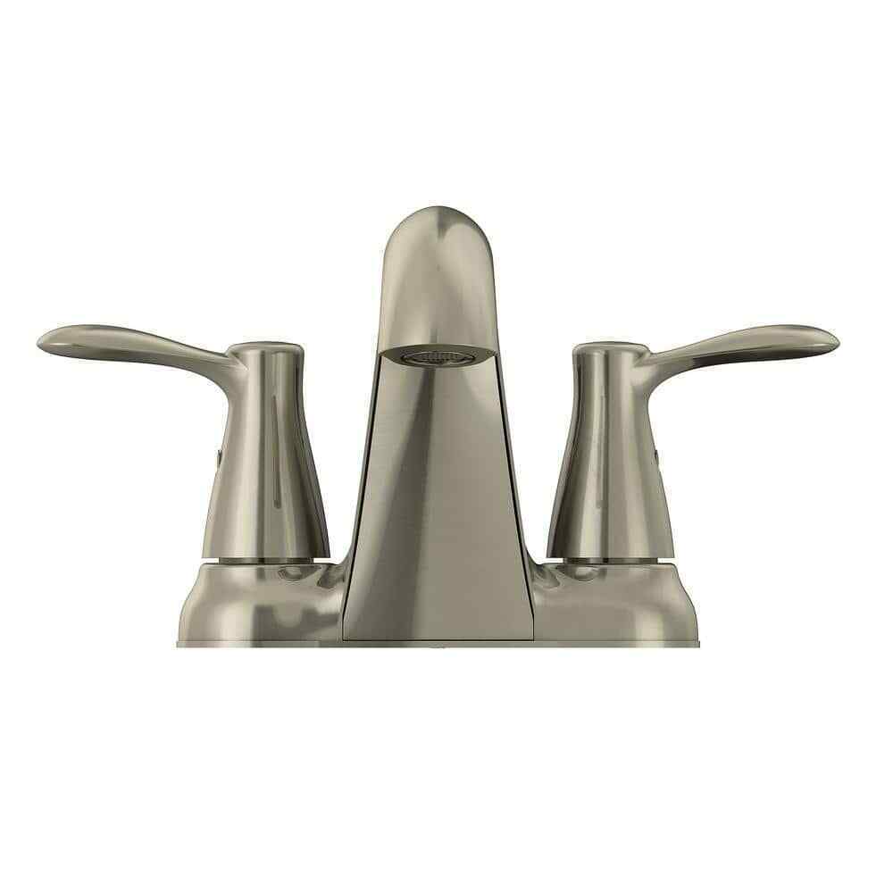 Glacier Bay Gable 4 in. Centerset 2-Handle Bathroom Faucet in Brushed Nickel