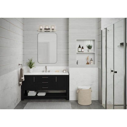 Progress Lighting Gulliver 24 in. 3-Light Graphite Coastal Bathroom Vanity