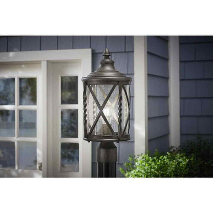 Home Decorators Walcott Manor 1-Light Antique Pewter Outdoor Transitional Post