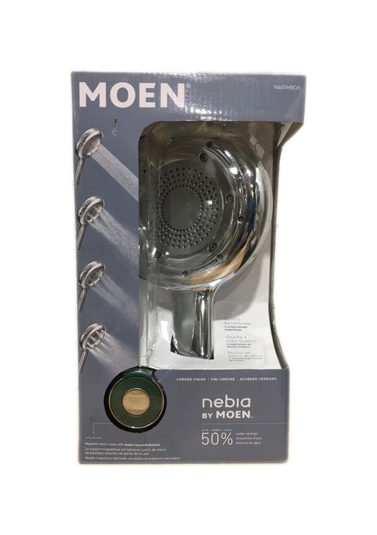 MOEN Quattro 4-Spray Patterns 6.5 in. Single Wall Mount Handheld Shower Head