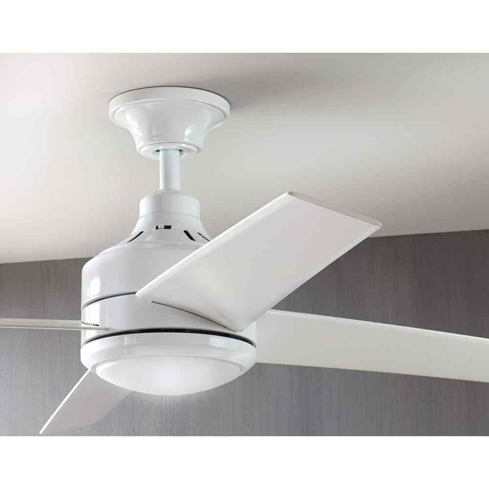 Home Decorators Mercer 52 in. LED Indoor White Ceiling Fan w/ Light Kit