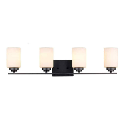 Bel Air Lighting Mod Pod 31.25 in. 4-Light Black Bathroom Vanity Light Fixture