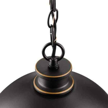 Hampton Bay Talullah 1-Light Oil Rubbed Bronze Pendant Lighting w/ Gold Interior