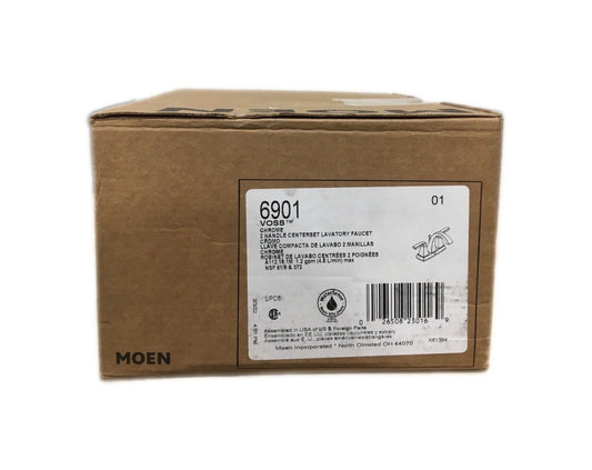 MOEN Voss 4 in. Centerset 2-Handle Bathroom Faucet in Chrome 6901